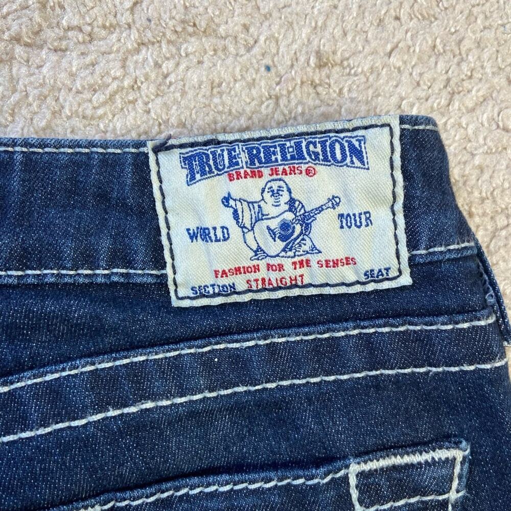 True Religion Y2K Vintage Low Rise Straight Leg Jeans Size 2/25 - Picture 5 of 5